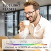 BLOEXCLU 3 Pack Reading Glasses for Men Sports Style Blue