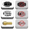Drill Chuck Collet Set, 0.8-3.2mmBrass Collet Set Metal Nut with