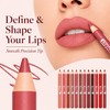 FORSEEKUP Lip Liner Set,Matte Nude Pink Brown Lip Pencils,01-12PCS
