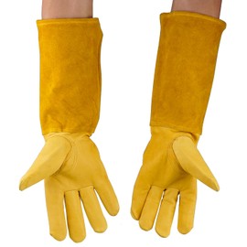 Dingtai Gardening Gloves, Garden Gloves, Professional Use, Cactus, Rose Care, Pruning, Synthetic Leather, Gardening, Gardening, Work, Breathable, Soft, Garden Work Gloves, Safety Protection, Puncture Protection, Unisex, S, M, L, Xl (M, Yellow)