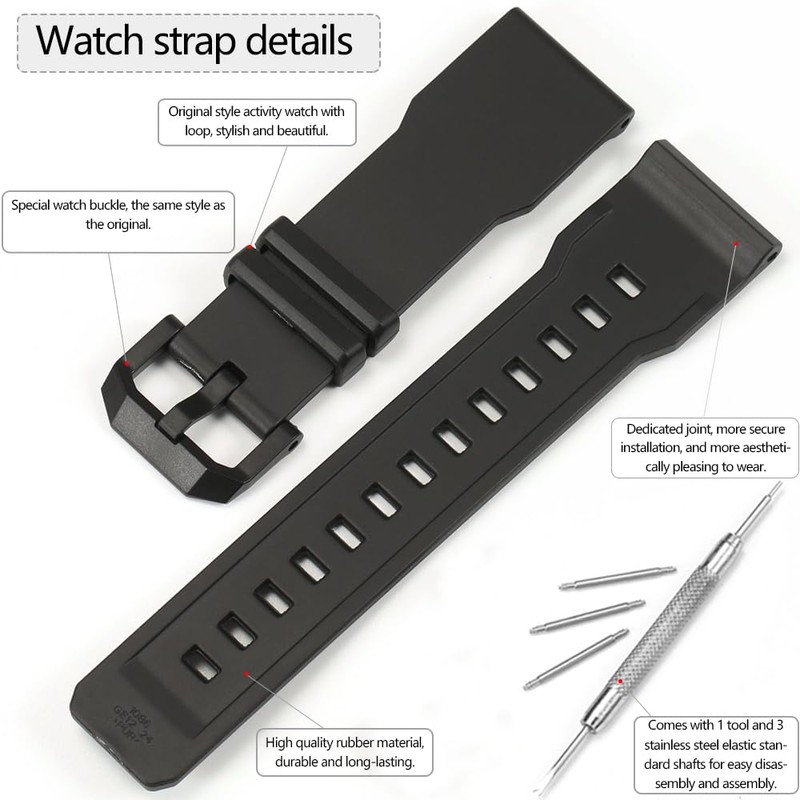 24mm Replacement Watch Band Compatible With Casio GA-2300 Men's Series