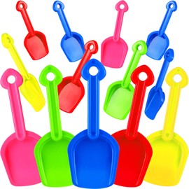 Gejoy Gejoy 12 Pcs Sand Shovels for Kids Plastic Beach Shovels Bulk 7.7' Colorful Toy Scoop Set Summer Beach Toys, Random Colors
