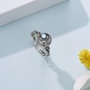 Moon Star Urn Ring for Ashes for Women 925 Sterling