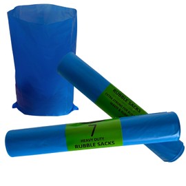 14 Blue Rubble Sacks Heavy Duty Extra Strong Rubble Bags. Large Builders Bags for Construction Debris, Garden Waste, Household waste. 40 Litre 30kg (Pack of 14)