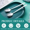 Pack of 6 Stainless Steel Spork Spork, Long Salad Spoon,