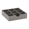 Household Essentials Grey 728-1 Deep 9 Section Drawer Organizer Box