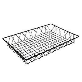 G.E.T. WB-953-BK 18" x 12" Rectangular Wire Pastry Basket, Metal