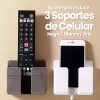 3 Piezas Soporte De Pared Para Celular Controles Remotos F