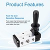 4H210-08 Way Pneumatic Air Hand Lever Operated Valve Solenoid Valve