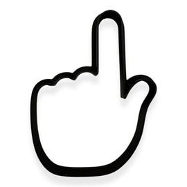 L Sign Language Cookie Cutter with Easy to Push Design (4 inches)