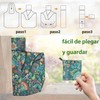 12 Piezas Bolsas Plegables Reutilizables, Bolsa Plegable de Poliéster de