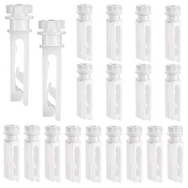Vertical Blind Replacement Parts Repair Tabs White Stems for Window Carrier Vertical Blinds Curtain Accessories(20 Pieces)