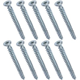 AERZETIX - C48383 - Set of 10 Screw Anchors Concrete Screws Anchor Screws Direct for Concrete Diameter 7.5 x 80 mm Countersunk Head Conical - with Imprint Star T30 - Direct Attachment without Dowels