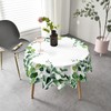 Round Tablecloth 150cm Floral Wipeable Tablecloths Polyester Wipe Clean Table