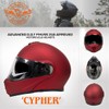 Milwaukee Helmets MPH9827DOT Cypher Flat Red Advanced Motorcycle Modular Helmet