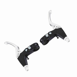 EZBUYGO 1 Pair Universal Aluminum Alloy Bicycle Brake Levers, 2.2cm V Brake Handle, For Mountain Bike, Road Bike, BMX Bike, Most Bikes (Silver)