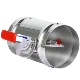 5 Inch HVAC Duct Backdraft Damper, Full Stainless Steel Manual Volume Damper with Sleeve, Adjustable Airflow Control for Range Hoods, Fans, Pellet Stove Pipes, Dryer Vents (1 Pc)