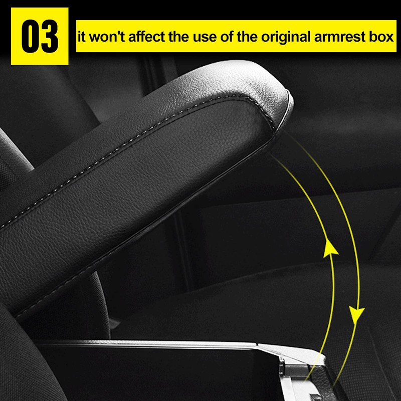 AOMSAZTO Center Console Armrest Covers for 2013-2018 Toyota RAV4 Black