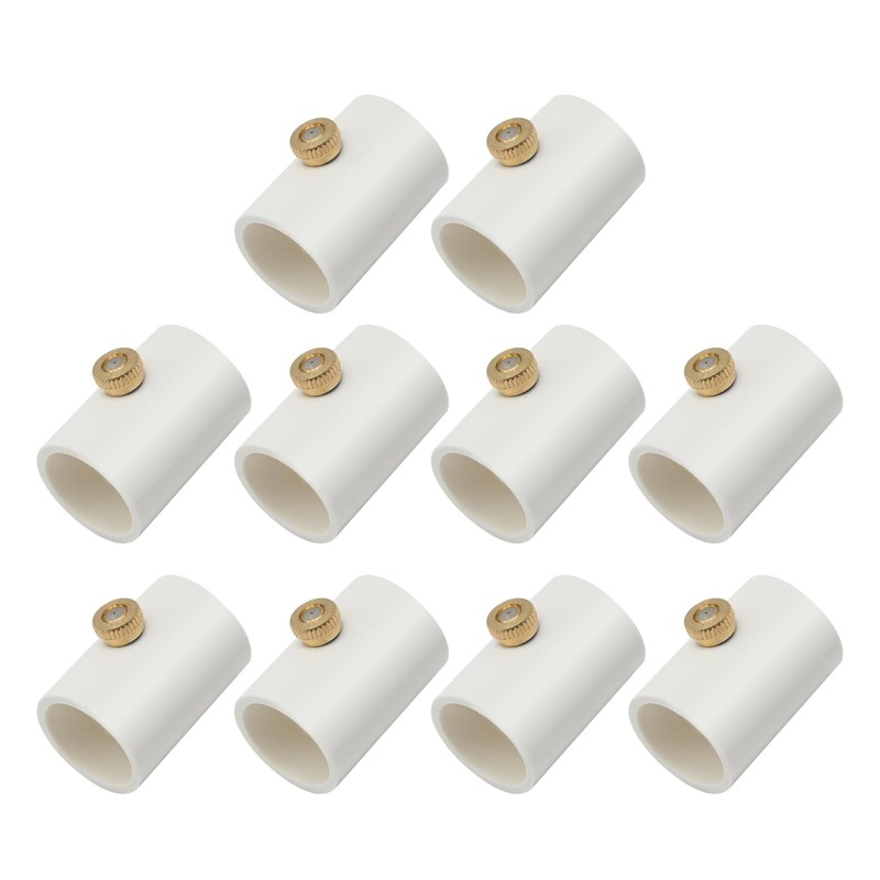 DUZFOREI 10Pcs PVC 20mm Misting Nozzles Coupling with Brass Mist