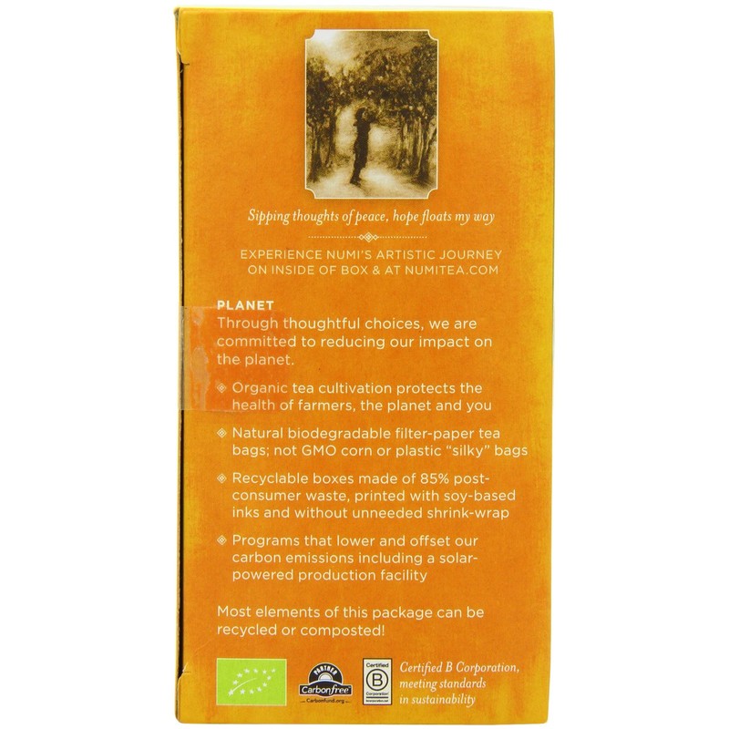 Numi Orange Spice White Tea Bags, 16/Box (10240)