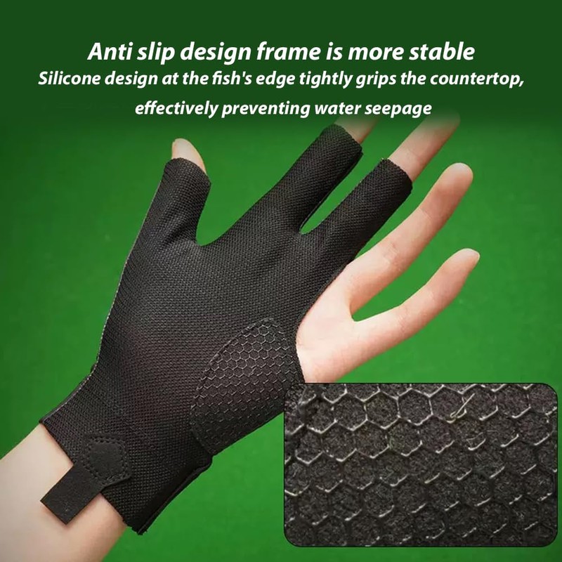 TSUOUKL Snooker Handschuhe,Pool Billard Handschuhe,Billiard Pool Cue Gloves,Rutschfeste Poolhandschuhe,Abriebfeste Poolhandschuhe,Verstellbare