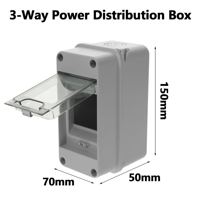 HAPPOW 3-Way Junction Box IP65 Weatherproof Electrical Box, Outdoor Electrical