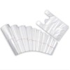 XUMIN Pack of 100 Clear Plastic Supermarket Vest, transparent, Classic