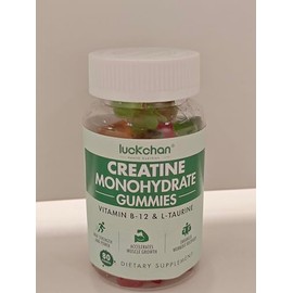 LUCKCHAN 2 Packs Natural Creatine Monohydrate Gummies for Men & Women