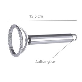 Kerafactum Round Pasta Ravioli Cutter Stainless Steel with Practical Hanging Eyelet Dishwasher Safe Diameter 6 cm