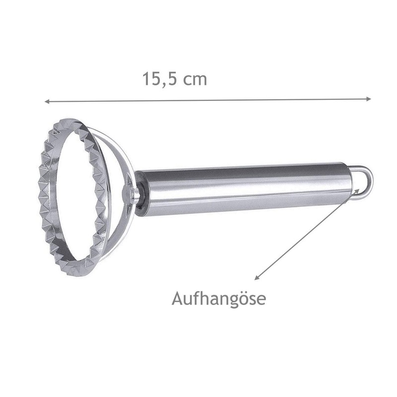 Kerafactum Round Pasta Ravioli Cutter Stainless Steel with Practical Hanging