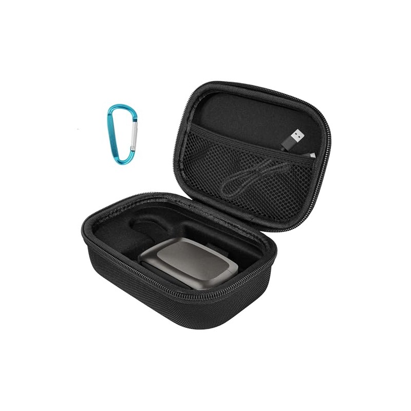 Hard Hearing Aid Case Shockproof Storage Bag with Mesh Pocket,