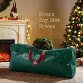 (Green) - Zober Christmas Tree Bag - Artificial Christmas Tree Storage for Trees up to 7' Tall - Also Accommodates Holiday Inflatables 48 x 15 x 20 (Green)