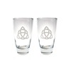 Trinity Knot Highball Glass Set of Two: Engraved Personalization Included