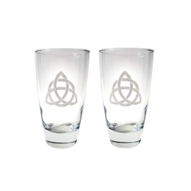 Trinity Knot Highball Glass Set of Two: Engraved Personalization Included
