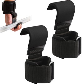 DQST Gancho con Muequera para GYM, Straps para Gym para Levantamiento de Pesas, Straps de Gancho con Muequera para hombres mujeres, Adecuada para...  