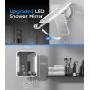 Gospire Heated Fogless Shower Mirror with Light Razor Holder 5000mAh