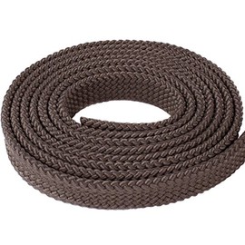 West Coast Paracord 1 Inch MFP Soft Flat Braid - PolyPro Hollow Flat Braid Rope - Black, Red, Brown, White, Olive Drab, Tan- Easy to Splice and Seal - Hanks (Brown, 5 Feet)