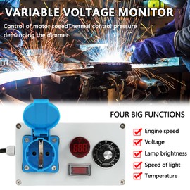Dimmer Switch, Electric Voltage Regulator, 2000 W Power Regulator, Speed Controller, Motor Voltage Regulator, 230 V Dimmer Socket