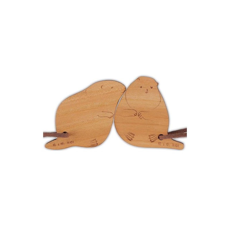 Mr. & Mrs. Panda Couple Keyring Beaver in Love, neutral