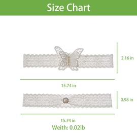 AWFOUGAR Garters for Brides Wedding Garter Elasticated Soft Lace Garter Bridal Wedding Accessories Bride to be Gifts