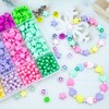 840Pcs Acrylic Heart Star Candy Bead Smile Face Beads Round