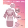 goodmansam 12 Pcs Silky Satin Kimono Robes Bride Bridesmaid Bathrobes