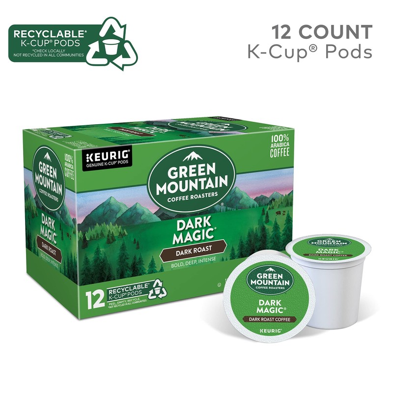 Green Mountain K-Cups Dark Roast, 0.4 ounce, 12 count (4.8oz