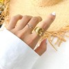 praymos Letter Ring 925 Sterling Silver Stackable Ring Initial Letter