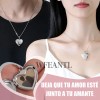 2pzs Collar Dije Corazón Para Parejas Fotos Acero Inoxidable