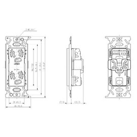 Jimbo Electric New Mild Bee Series JEC-BN-99G PW Embedded Disconnect Grounding Double Outlet 2PE 15A 125V Pure White