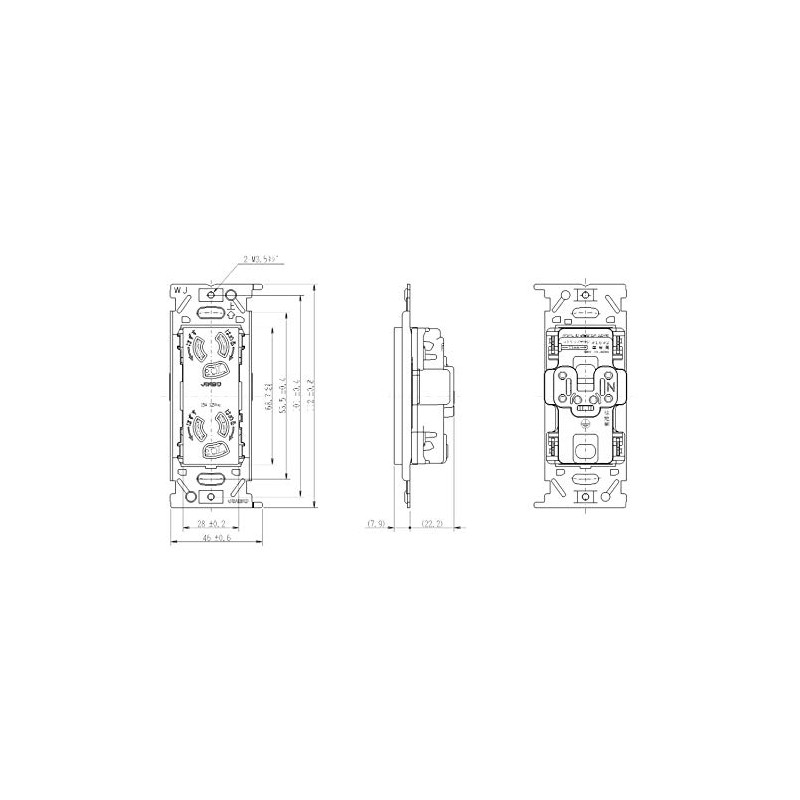 Jimbo Electric New Mild Bee Series JEC-BN-99G PW Embedded Disconnect