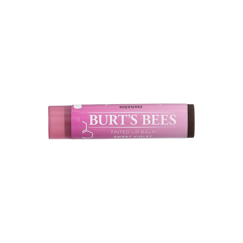 Burt's Bees Bálsamo labial tintado, violeta dulce, 1 unidad