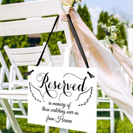 Stunning Wedding Reserved Seating & Memorial Signs – Beautifully Designed Ceremony, Reception & Ring Security Decor for Your Big Day!