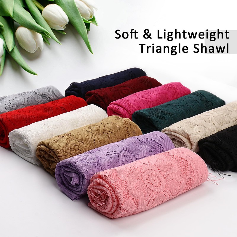 Ladiery Women's Shawl Pashmina Scarf, Purplish red